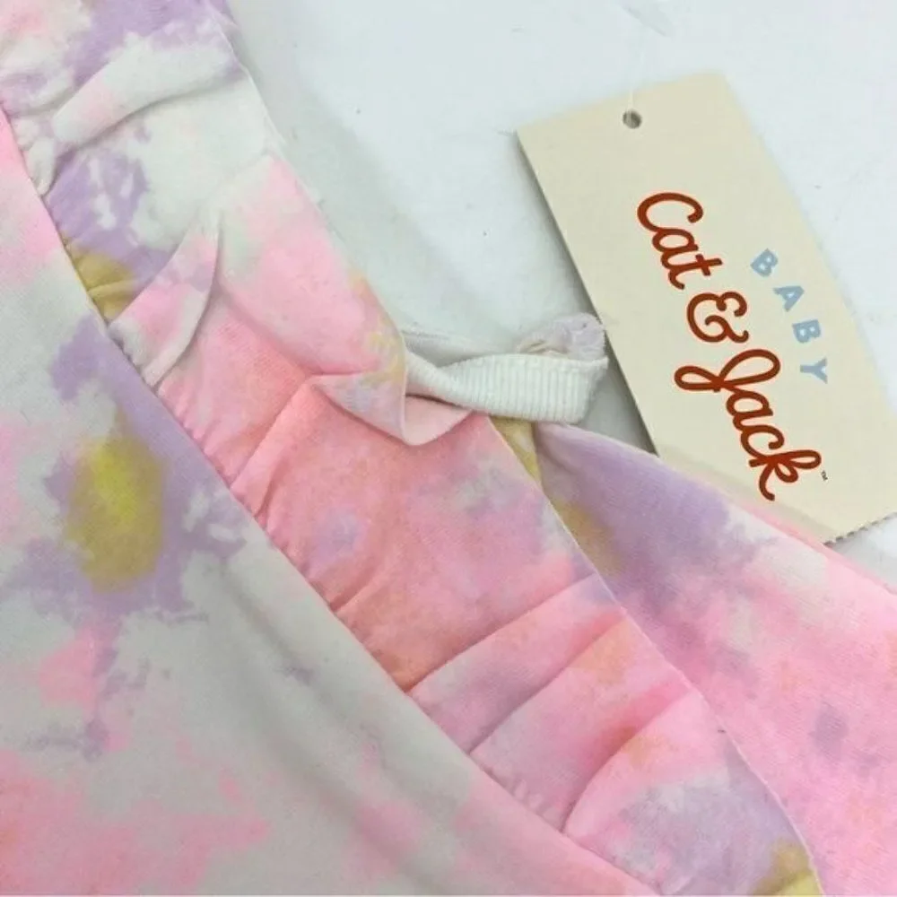 Cat & Jack Baby Tie Dye Ruffle Bodysuit Onsie. New 6-9 Months
